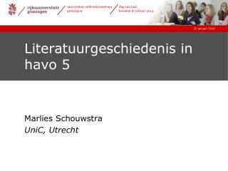 Literatuurgeschiedenis in havo 5