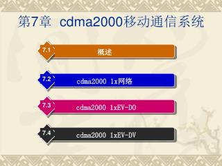 第 7 章 cdma2000 移动通信系统