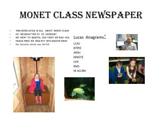 Monet class newspaper