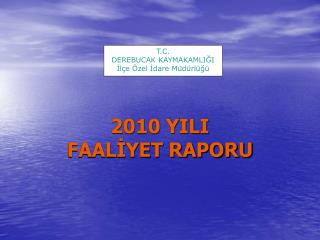 2010 YILI FAALİYET RAPORU