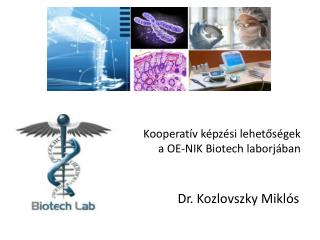 Kooperat ív képzési lehetőségek a OE-NIK Biotech laborjában