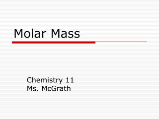 Molar Mass