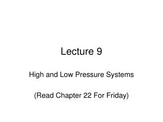 Lecture 9