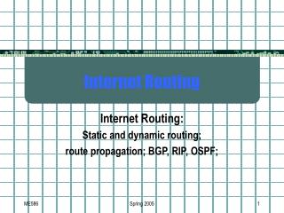 Internet Routing