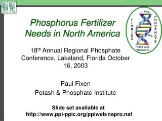Phosphorus Fertilizer Needs in North America