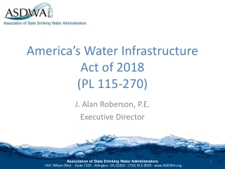 America’s Water Infrastructure Act of 2018 (PL 115-270)