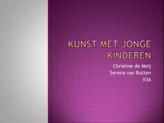 Kunst met jonge kinderen