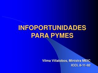 INFOPORTUNIDADES PARA PYMES