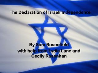 The Declaration of Israeli Independence