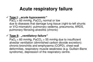 Acute respiratory failure