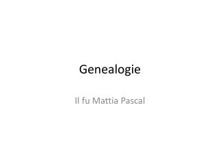 Genealogie