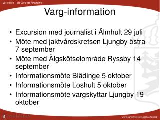 Varg-information