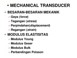 MECHANICAL TRANSDUCER