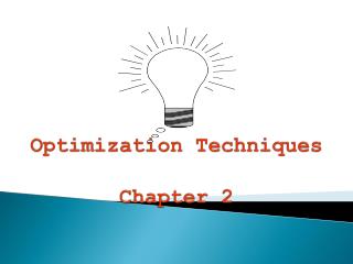 Optimization Techniques Chapter 2