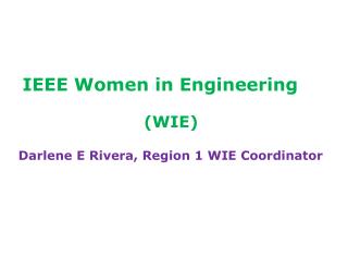 IEEE Women in Engineering