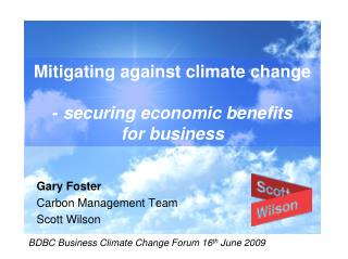 Mitigating against climate change - securing economic benefits for business