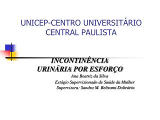 UNICEP-CENTRO UNIVERSITÁRIO CENTRAL PAULISTA