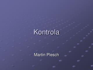 Kontrola