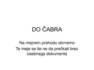 DO ČABRA