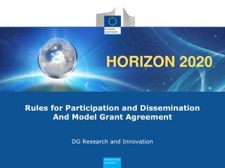 Rules for Participation and Dissemination And Model Grant Agreement