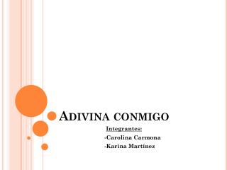 Adivina conmigo