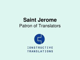 Saint Jerome Patron of Translators