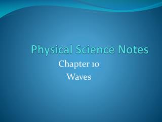 Physical Science Notes