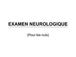 EXAMEN NEUROLOGIQUE