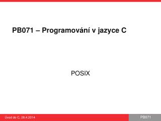 PB 071 – Programování v jazyce C