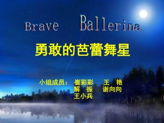 小组成员： 崔彩彩 王 艳 解 振 谢向向 王小兵