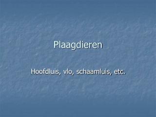 Plaagdieren