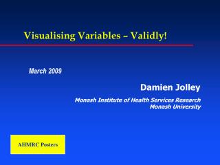 Visualising Variables – Validly!