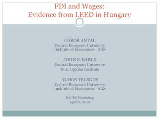 FDI and Wages: Evidence from LEED in Hungary