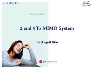 2 and 4 Tx MIMO System