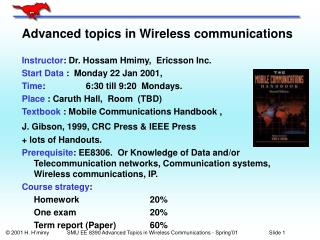 Advanced topics in Wireless communications