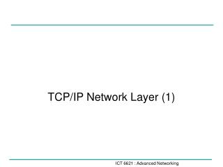 TCP/IP Network Layer (1)