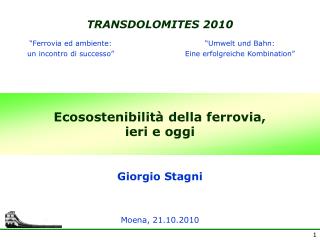 Ecosostenibilità della ferrovia, ieri e oggi