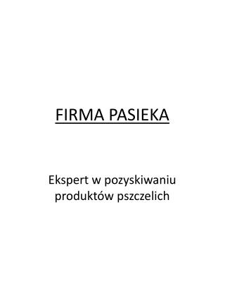 FIRMA PASIEKA