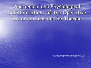 Regions of the Thorax