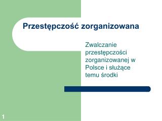 Przestępczość zorganizowana