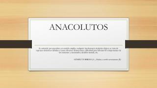 ANACOLUTOS