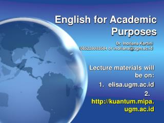English for Academic Purposes