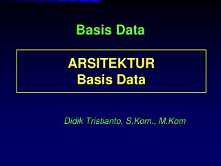 Didik Tristianto, S.Kom., M.Kom