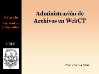 Administración de Archivos en WebCT