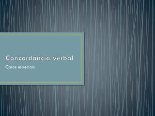 Concordância verbal