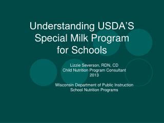 Understanding USDA’S Special Milk Program for Schools