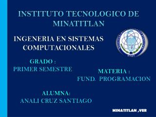 INSTITUTO TECNOLOGICO DE MINATITLAN