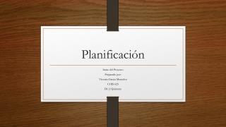 Planificación