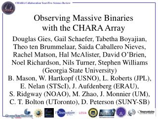 Observing Massive Binaries with the CHARA Array