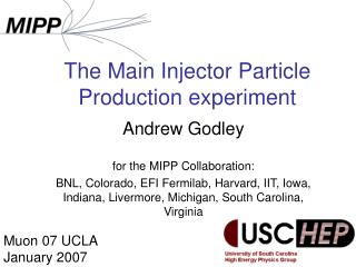 The Main Injector Particle Production experiment